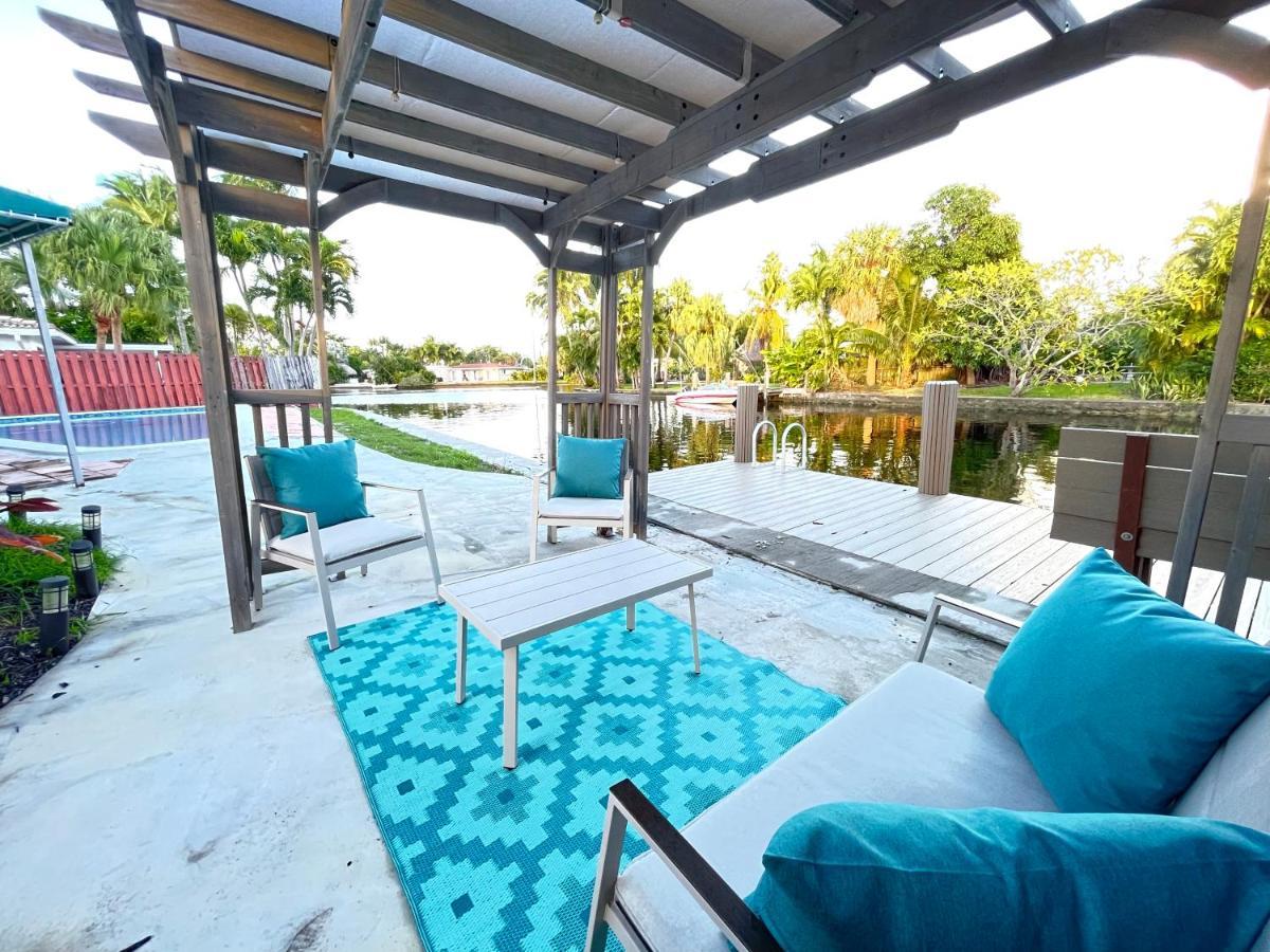 Central Waterfront Villa Salt Wtr Pool Near Beach Fort Lauderdale Exterior foto