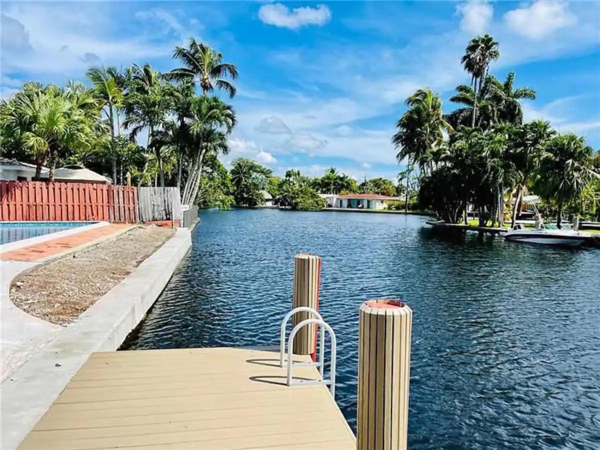 Central Waterfront Villa Salt Wtr Pool Near Beach Fort Lauderdale Exterior foto
